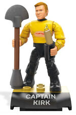 STAR TREK Captain Kirk Poseable Mini Figure 19 PCS Stand Mega Construx Heroes 8+ picture