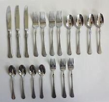 LOT vintage 18pc ONEIDA OBSIDIEN STAINLESS STEEL FLATWARE indonesia KNIVES FORKS picture