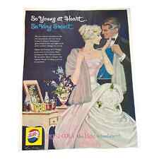 1959 Pepsi Ad - So Young At Heart So Very Smart - Fancy Couple Evening Gown SEE picture