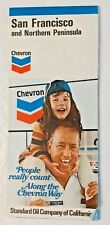 Vintage 1973 Chevron Street Map San Francisco & N Peninsula 30X18 Inches #16311 picture