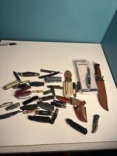 Large Lot.of Vintage Pocket Knives Leatherman, Gerber, Schrade, Swiss Army, picture