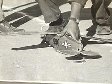 A5 Photograph Close Up POV Toy RC Airplane Mans Hands Feet Military picture