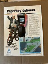 11- 8.5'' Paperboy Atari Strikes Spares Bally arcade  video game AD FLYER picture