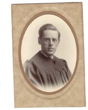 c1920s Handsome Man Graduate College High School Photo On Board Antique picture