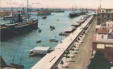Ships in Harbor at Port Said Egypt near Suez Canal & Mediterranean Sea pm 1911 picture