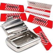 POPAPER 5 Booklets Red 70mm Rolling Papers & Built-in Paper Clip Tobacco Case picture