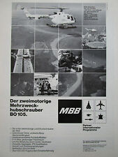 6/1981 PUB MBB BO 105 POLICE OFFSHORE NORTH SCOTTISH HELICOPTER GERMAN AD picture