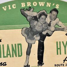 1940s Vic Brown Dreamland Hy-Way Arena Roller Skate Rink Newark Elizabeth Union picture