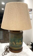 Vintage Rare Authentic Frederick Cooper Equestrian Tea Canister Lamp MCM picture