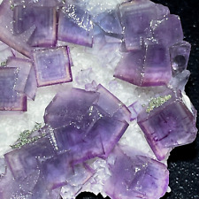 Top natural beautiful  crystal cube fluorite  mineral specimen Reiki Healling picture
