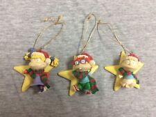 Vintage 1998 Nickelodeon Rugrats Tommy, Angelica, Chuckie Christmas Ornaments picture