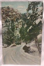 Postcard Winter In North Cheyenne Canyon Pikes Peak Region Snowy Road 1947 picture