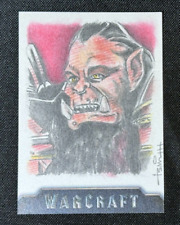 2016 TOPPS WARCRAFT 1/1 HAND DRAWN SKETCH CARD ARTIST SIGNED picture