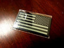 Reversed American Flag, IR Reflective Hook and Loop PVC Patch, 1PC picture
