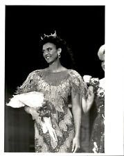 LG951 1990 Original Photo KAREN TORRENCE Miss Cabarrus County Beauty Queen Tiara picture