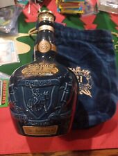 Chivas Brothers Royal Salute EMPTY Collectors Bottle Only With Blue Storage Bag picture