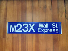 NY NYC BUS ROLL SIGN 1974 GM M23X WALL STREET EXPRESS FINANCIAL DISTRICT STOCKS picture