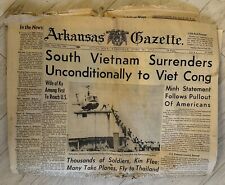 Arkansas Gazette Newspaper Vietnam War Ends Front Section 4/30/1975 picture