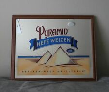 Pyramid Hefeweizen Glass Mirror “Beer  Sign” - Wood Frame 39”x51” LARGE picture
