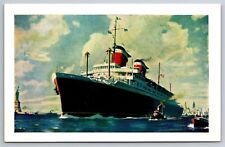SS America United States Lines Ireland France England Germany C1939 Postcard G5 picture