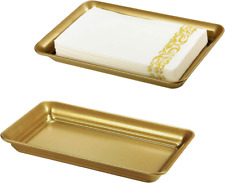 Vintage Farmhouse Decor Metal Vanity Tray(2 Pack),Countertop Guest Hand Towel St picture