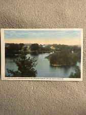 View On The Little Androscoggin River South Paris Vintage White Border Postcard picture