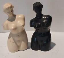 Vintage Plastic Salt and Pepper Shakers~ Venus statue with plugs picture