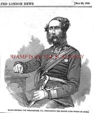 Maj-Gen. Van Straubenzee Land Forces Commander in China: Small 1858 Print 701/08 picture