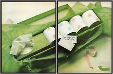 1967 Lady Scott Tissues Mayflowers Bluebell Camellia Fern Antique Gold Print Ad picture