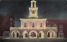 OLD MARKET HOUSE AT NIGHT POSTCARD FAYETTEVILLE NC NORTH CAROLINA 1930s picture