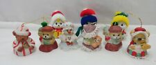VTg Lot of  Jasco Caring Creatures Bell Christmas Ornaments Bears And snowman picture