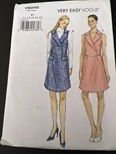 Vogue Pattern 9049 Very Easy Fitted Lined Bodice Dress With Lapel Collar 14-22 picture