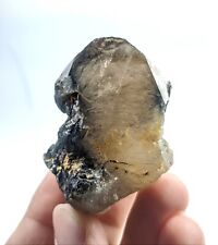 Natural Magnesio Riebeckite included Smoky Quartz crystal from Pakistan, 74 grm. picture