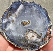 5.8 Oz Polished Coconut Agate Geode Las Choyas Chihuahua Mexico picture