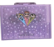 Vintage 1999 Powerpuff Girls Purple Marker Stand Case with Handle 18 Slots picture