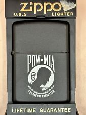 POW MIA You Are Not Forgotten Black Matte Zippo Lighter NEW picture