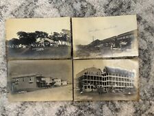 Antique Postcard RPPC Lot of 4 La Porte Texas Train Station Depot Sylvan Beach picture