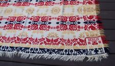 Antique Coverlet Woven Wool Berlin 1841 Holmes County Ohio Millersburg Charm picture