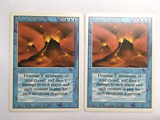 MTG Volcanic Eruption x2 Revised Rare card Magic The Gathering picture