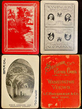 1910 Historic Washington Antique Playing Cards 53+ Joker Photographed Poker Deck picture