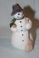 Vintage Royal Copenhagen Denmark Snowman Figurine #5658 Broom Hat MINT picture
