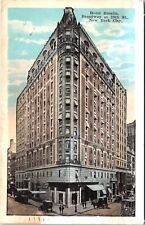 NY NYC Hotel Breslin Broadway at 29th St, Horse and Buggy Old Car WB Posted 1923 picture