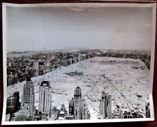 Vintage 1950's 8x10 Photo NEW YORK CITY CENTRAL PARK SNOW NY US Sky Scraper picture
