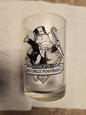 Vintage 1997 McDonald’s Monopoly Drinking Glass Cup Rich Uncle Pennybags picture