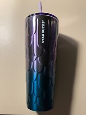 Starbucks Spring 2023 Purple Twilight Ombre Mermaid Scale Stainless 24oz Tumbler picture