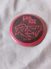 Vintage 1981 Rush band pinback Button Badge LRS 102 Concert Pin  picture
