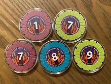 Lot of 5 Roulette Chips from Hard Rock Atlantic City, NJ picture