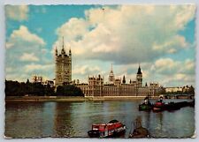 Postcard The Houses of Parliament River Thames London England [ew] picture