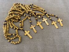 6 pieces  olive wood catholic rosaries from Jerusalem holy land picture