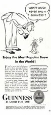 1938 Guinness Beer: Never Had Guinness Vintage Print Ad picture